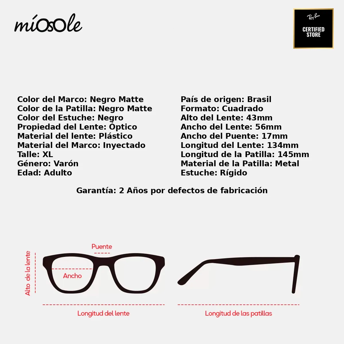 Ray-Ban RX7245L 8389-56-XL