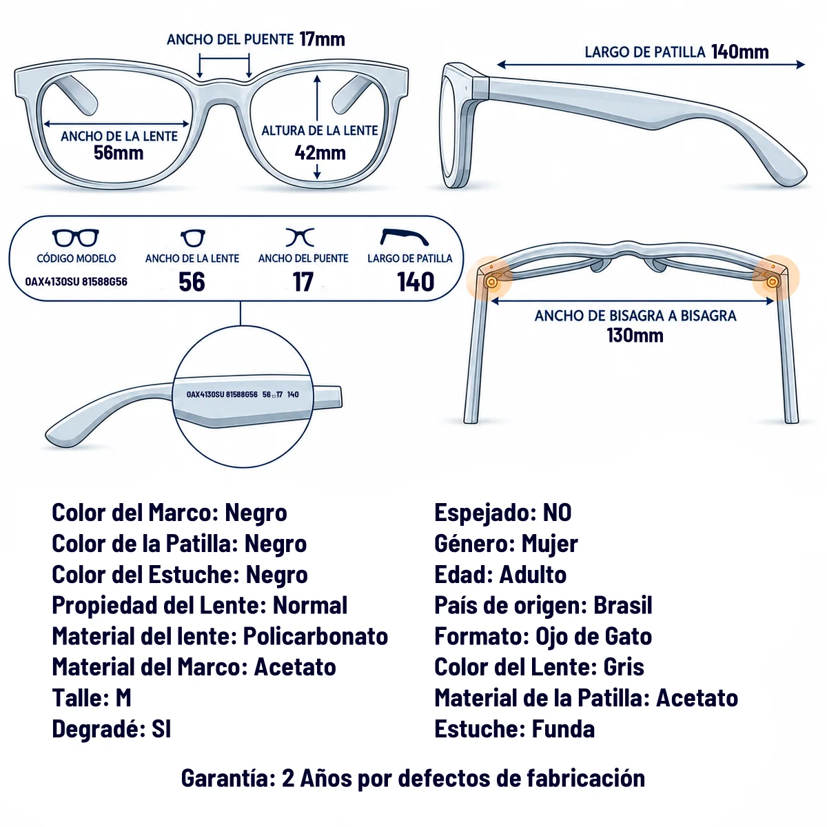 Armani Exchange AX4130SU  81588G-56-M