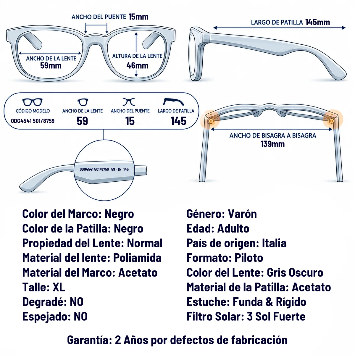 Dolce & Gabbanna DG4541 501/87-59-XL