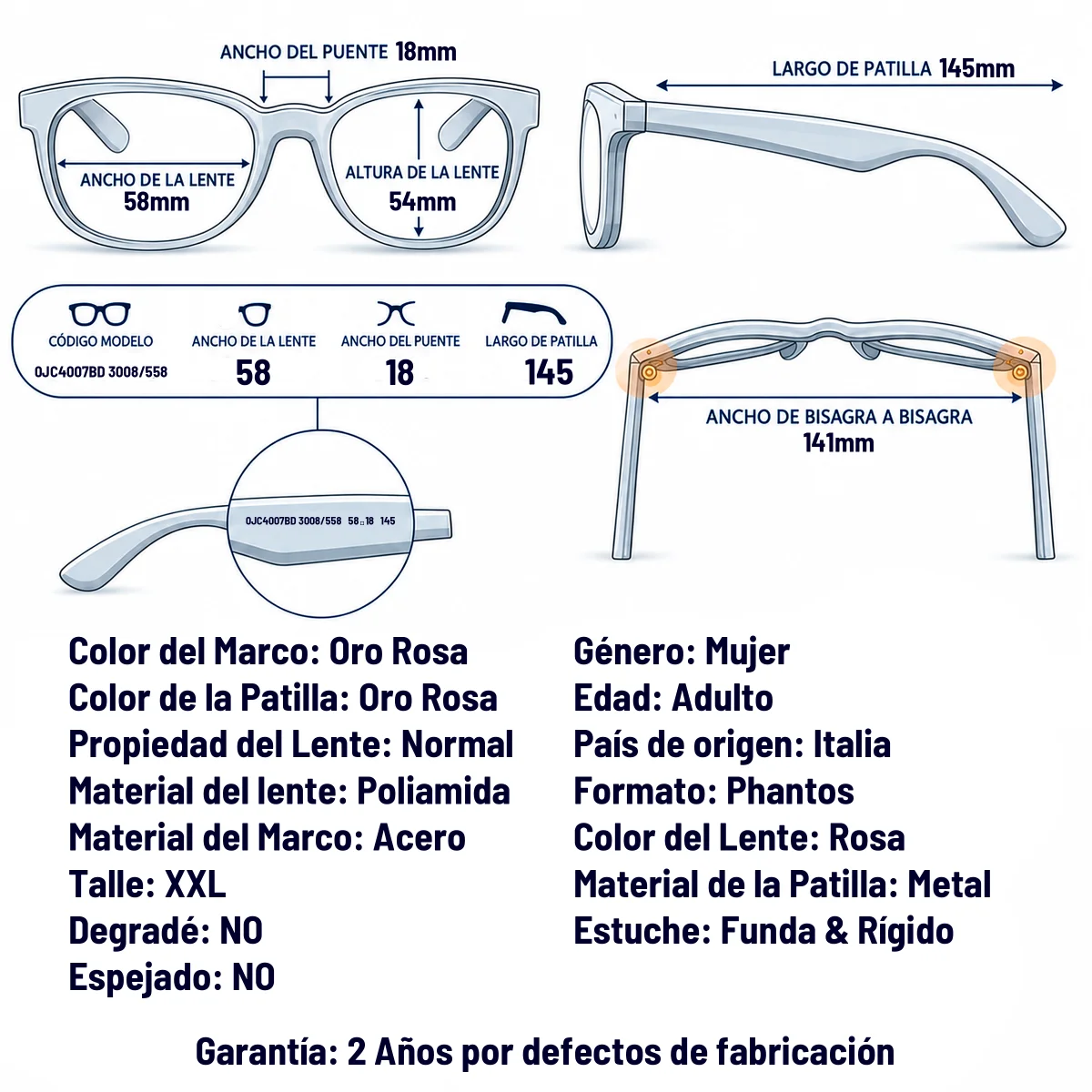 Jimmy Choo JC4007BD 3008/5-58-XXL