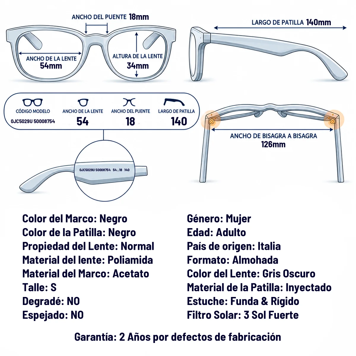Jimmy Choo JC5029U 500087-54-S