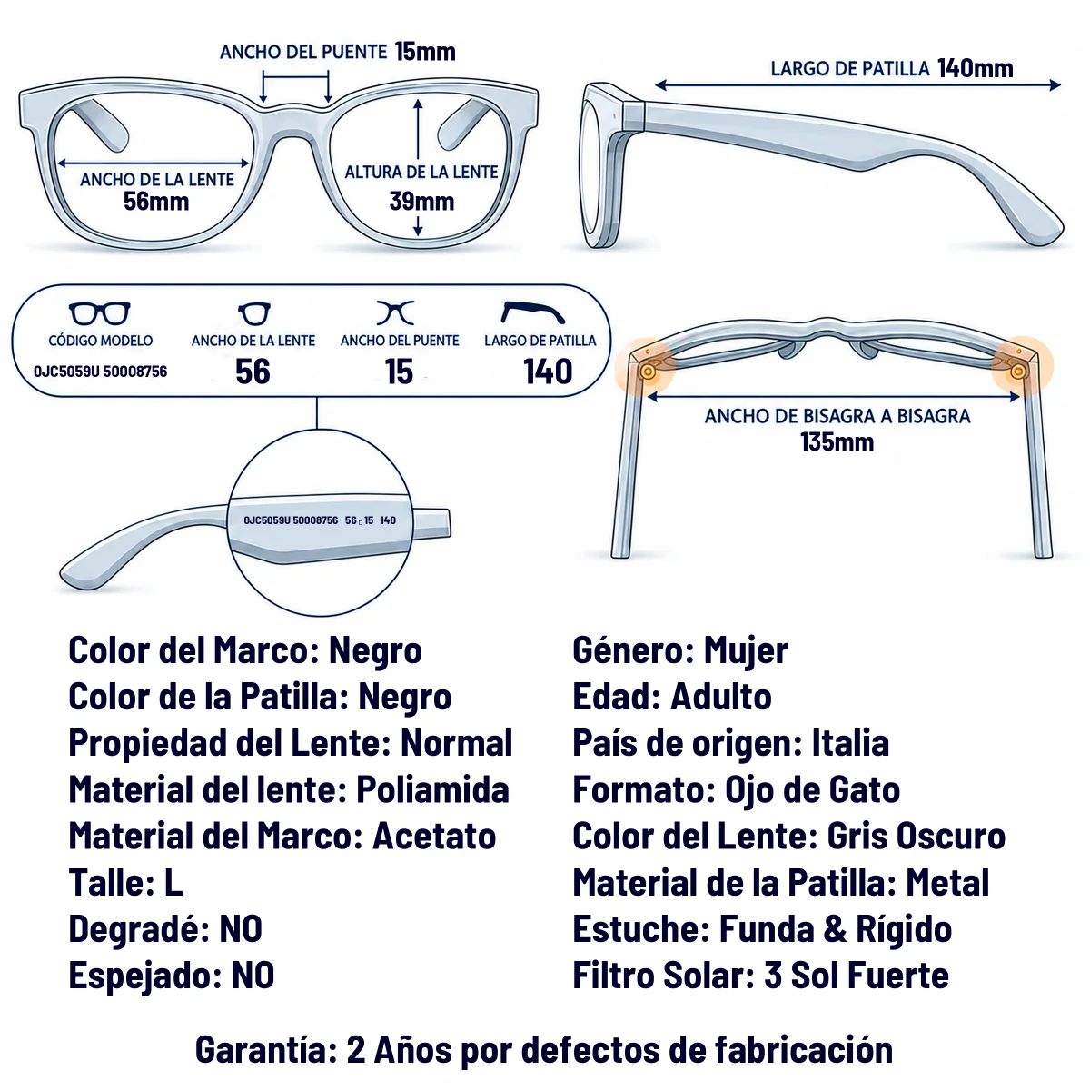 Jimmy Choo JC5059U 500087-56-L