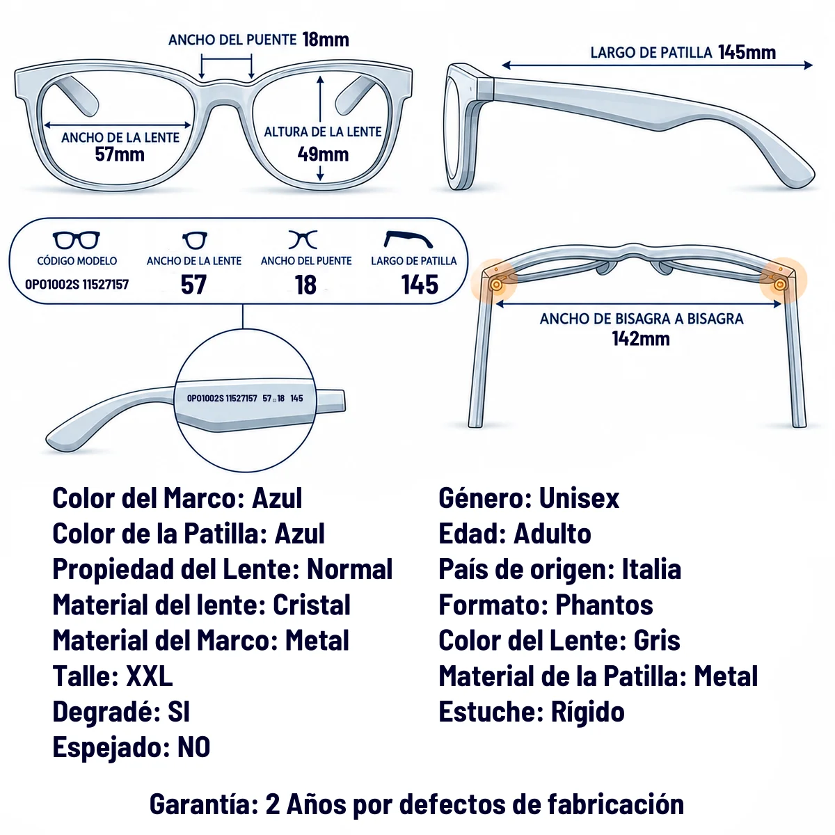 Persol Po1002s 115271-57-XXL
