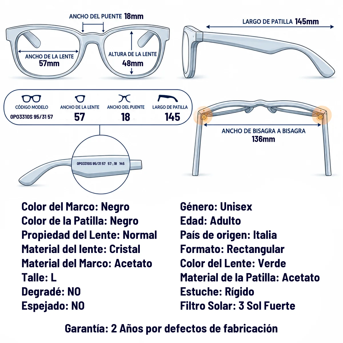 Persol PO3310S 95/31-57-L