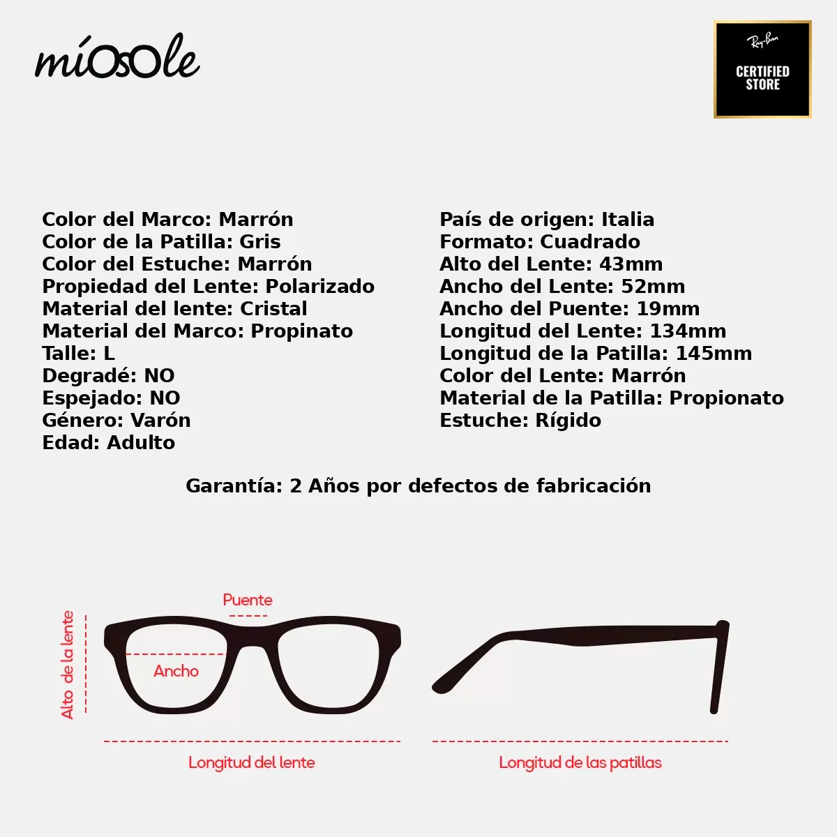 Ray-Ban RB0880S 664057-52-L