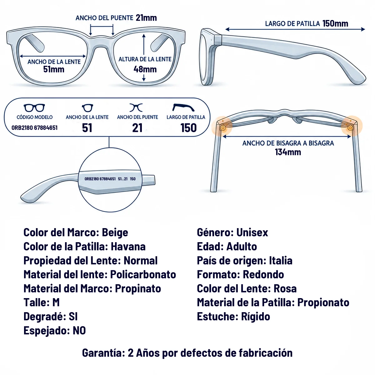 Ray-Ban RB2180  678846-51-M