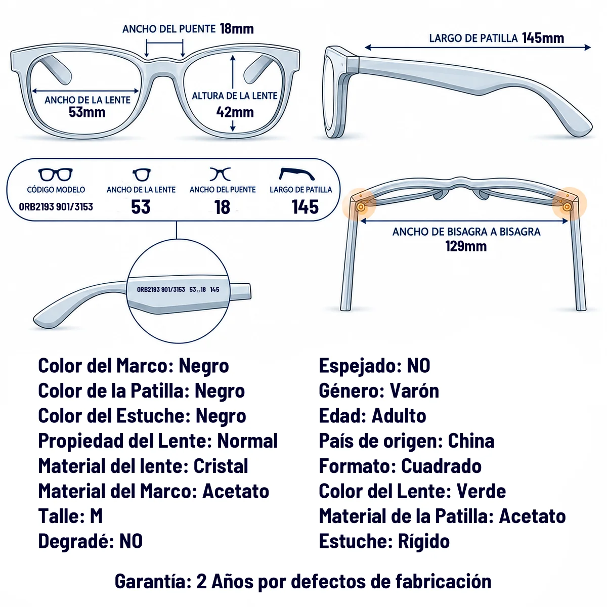 Ray-Ban Rb2193 901/31-53-M