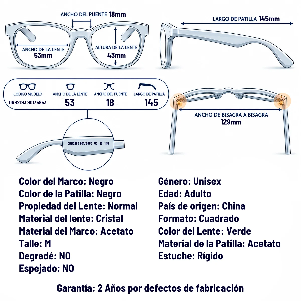 Ray-Ban Rb2193 901/58-53-M