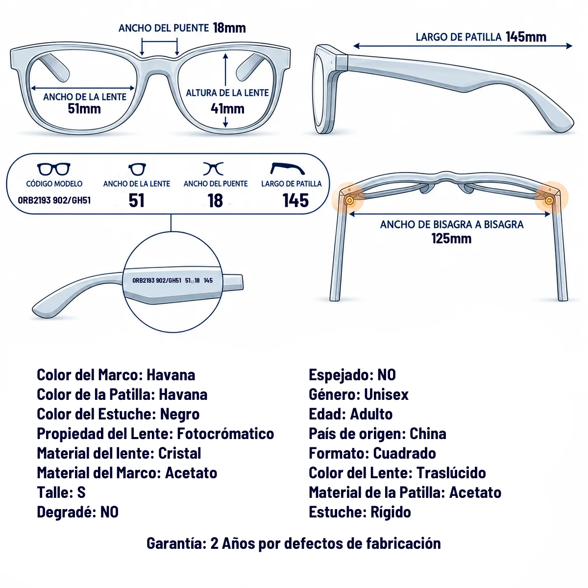 Ray-Ban Rb2193  902/GH-51-S