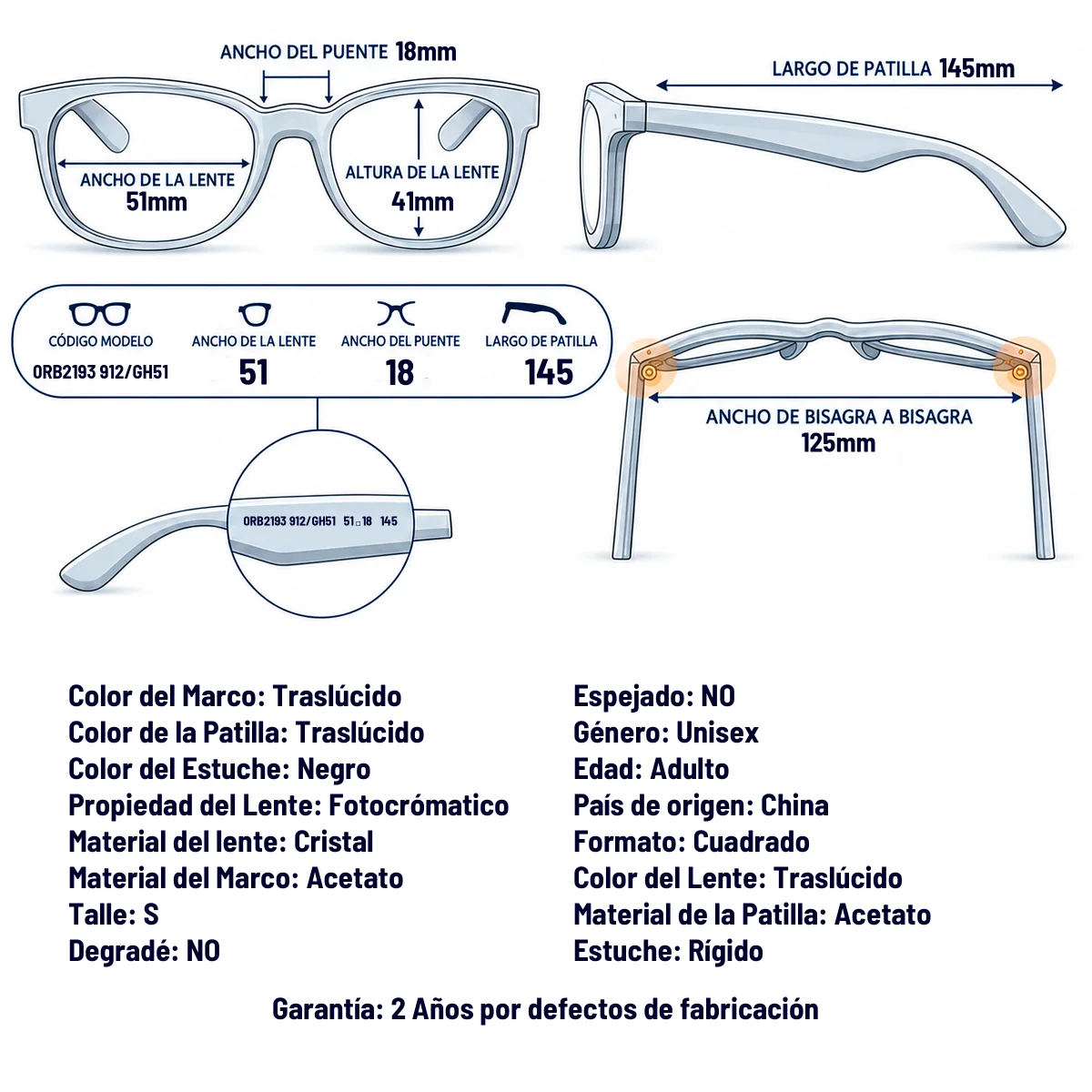 Ray-Ban Rb2193  912/GH-51-S