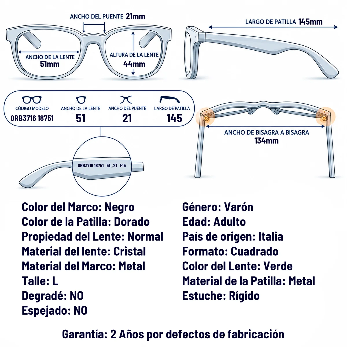 Ray-Ban 0RB3716  187-51-L