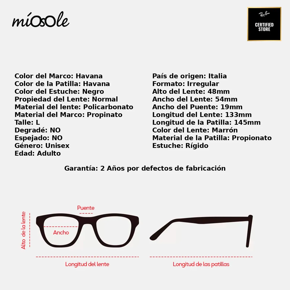 Ray-Ban Rb4306  820/73-54-L