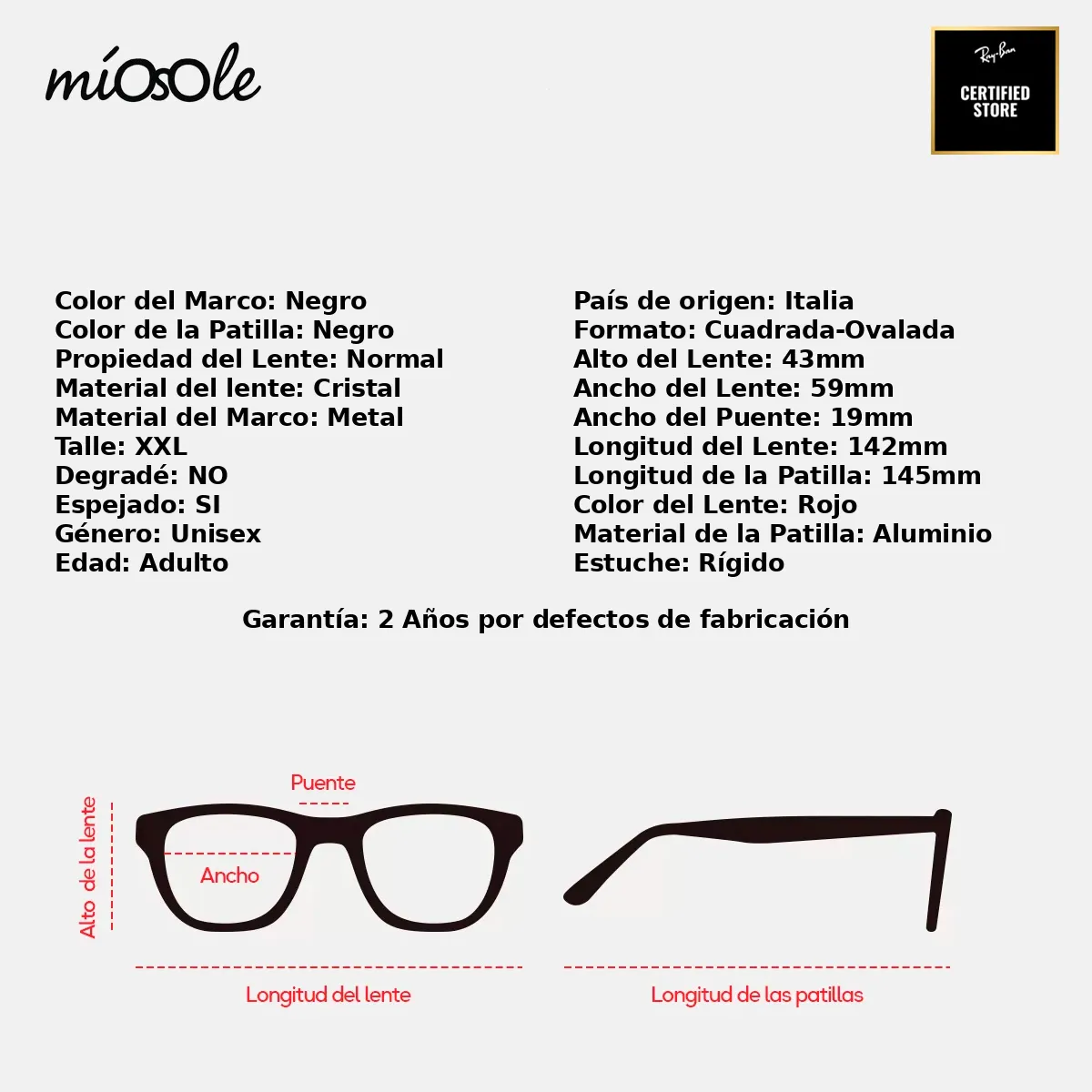Ray-Ban Rb8329m F1402K-59-XXL