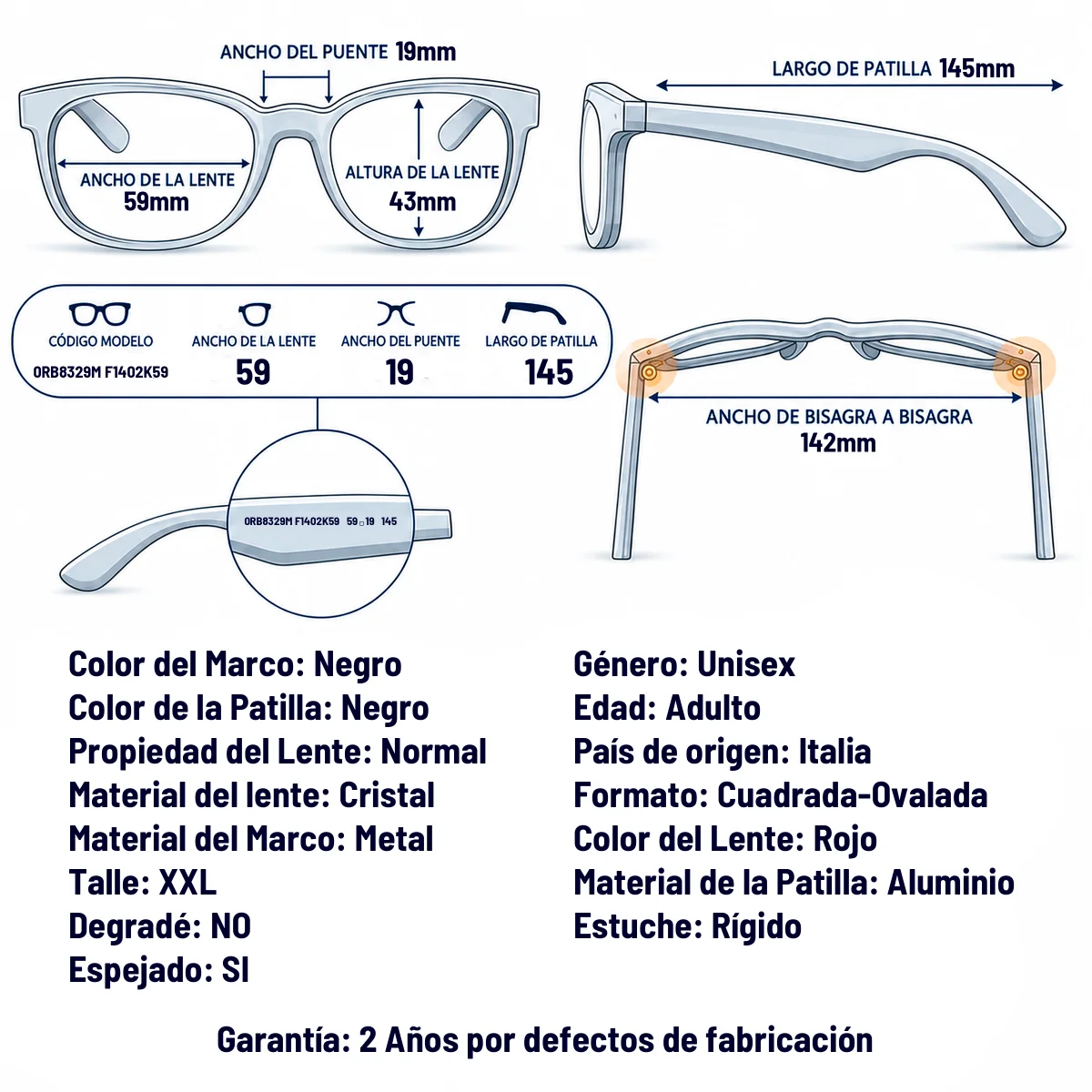 Ray-Ban Rb8329m F1402K-59-XXL